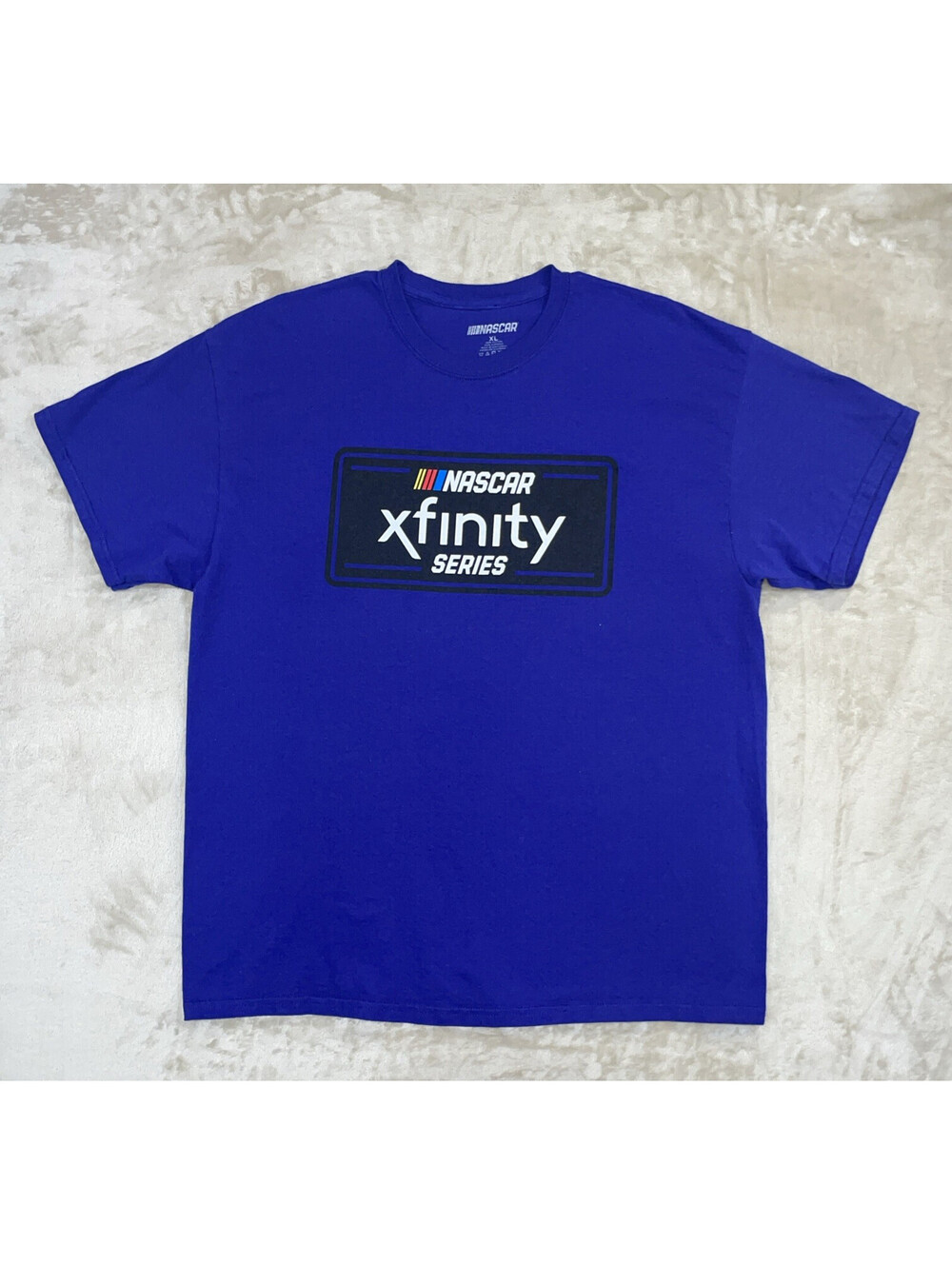 NASCAR Xfinity Series Blue T-Shirt 100% Cotton Auto Racing NASCAR League Mens XL